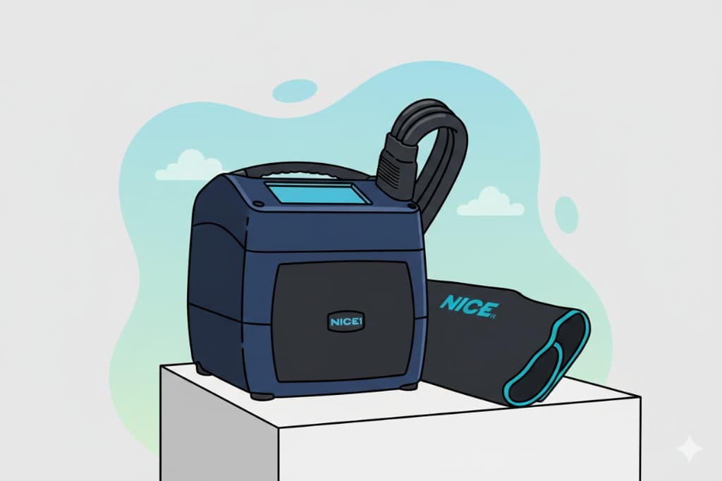 NICE1 cold and compression therapy machine illustration